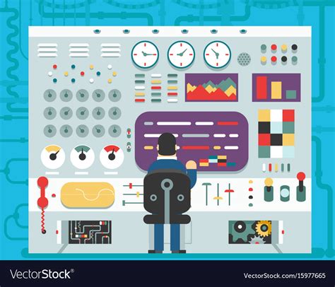 Technology control panel dashboard system switch Vector Image