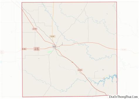 Map of Garza County, Texas - Thong Thai Real