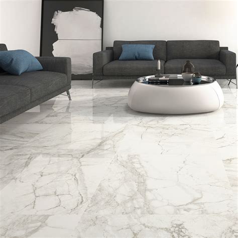 Large Format Luni Blanco Polished Porcelain Rectified Floor Tile