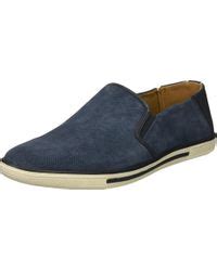 Kenneth Cole Reaction Suede Center Slip-on in Navy Suede (Blue) for Men - Lyst