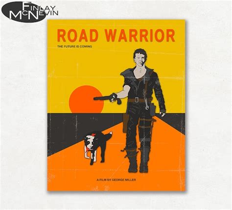 MAD MAX Road Warrior Movie Poster Fine Art Print orange | Etsy