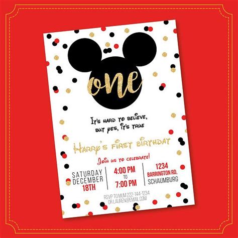 This item is unavailable - Etsy en 2023 | Invitaciones mickey, Invitación de mickey mouse ...