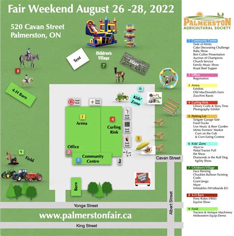 Revised Map of Fair Grounds – Palmerston Fair