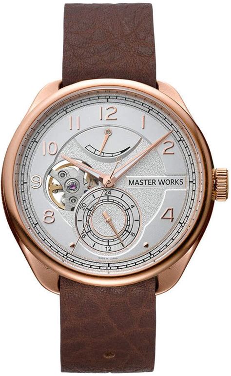 Masterworks Decor Master Works Men's Automatic Dark Brown Genuine ...