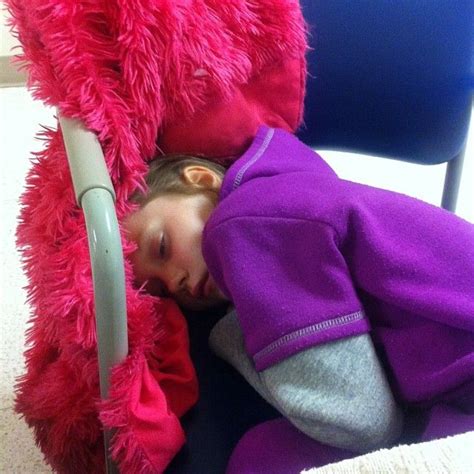 Poor sweet baby girl. We are at Driscoll with 5,478 other people. 4 of which are actually sick ...