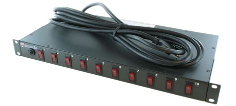 10-Outlet 19" Rack Mount Power Strip w/ Individual Lighted Switches | A ...