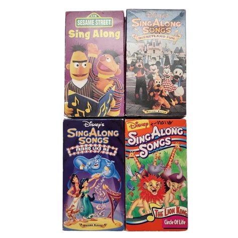 Lot Of Sesame Street Disney Vhs Lot Sing Along Songs Learning Numbers ...