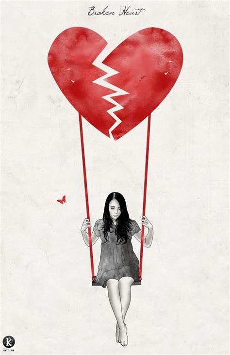 Illustrations by Adrian Kotwicki | Cuded | Broken heart art, Broken heart wallpaper, Broken ...