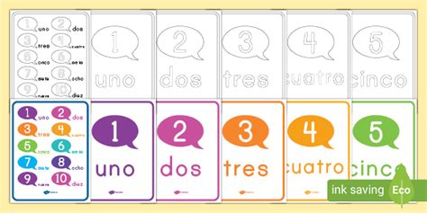 Learning Spanish for kids 123 - Spanish Number Posters