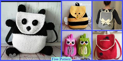 Cute Crochet Backpacks - Free Patterns - DIY 4 EVER