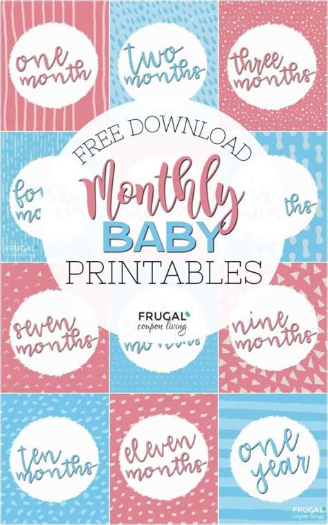 Baby Milestone Monthly Printables - Newborn to One Year