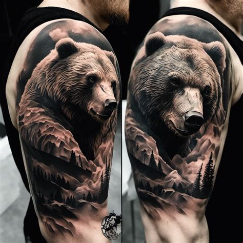 Roaring Bear Tattoo Design