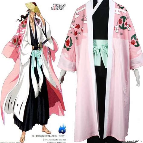 Kyoraku Shunsui Cool Bleach Cosplay Costume Cosplay Coat Whole Set Suit-in Anime Costumes from ...