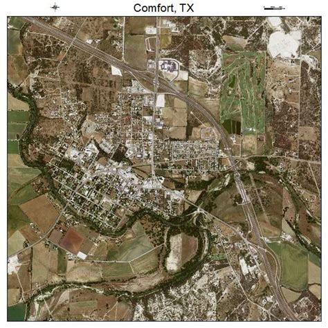 Aerial Photography Map of Comfort, TX Texas