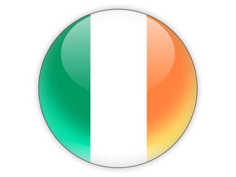 Round icon. Illustration of flag of Ireland