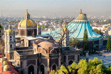 "The Basilica of Our Lady of Guadalupe from the Tepeyac Hill in Mexico City" Stock photo and ...