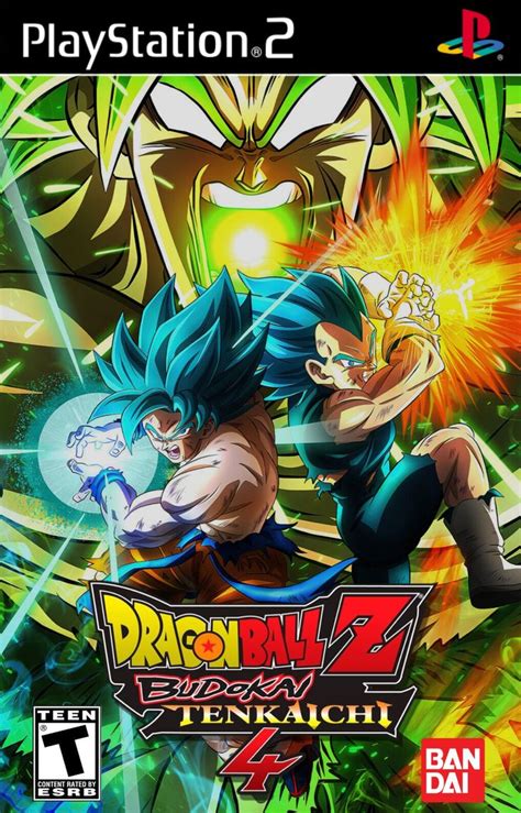 the cover art for dragon ball z burst of tenkaichi, featuring two characters