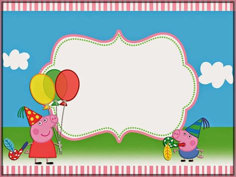 Peppa Pig Invitation Template Free | Free Invitation Templates Birthday Invitation Card Online ...