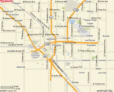 Fresno, California Map