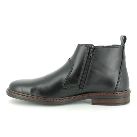 Rieker 37662-00 Black leather Chelsea Boots