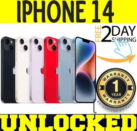 APPLE IPHONE 14 - 128Gb / 256Gb (Factory Unlocked) 1 Yr Warranty ⚫⚪🔴🔵 O ...