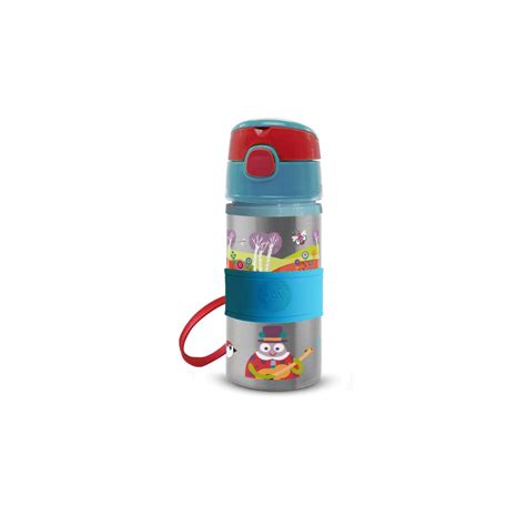 Oops Stainless Steel Water Bottle With Straw 400Ml 6M+ World X30-41005 ...