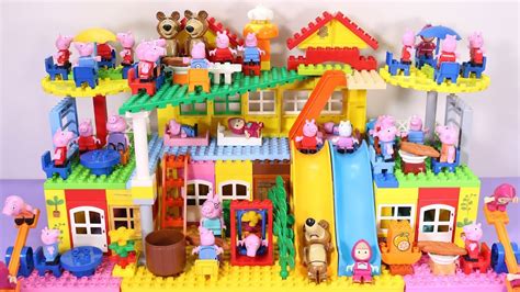 Peppa Pig Lego House Building With Water Slide #4 - YouTube