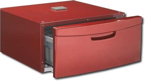 Best Buy: Samsung Washer/Dryer Laundry Pedestal with Storage Drawer Tango Red WE357A7R