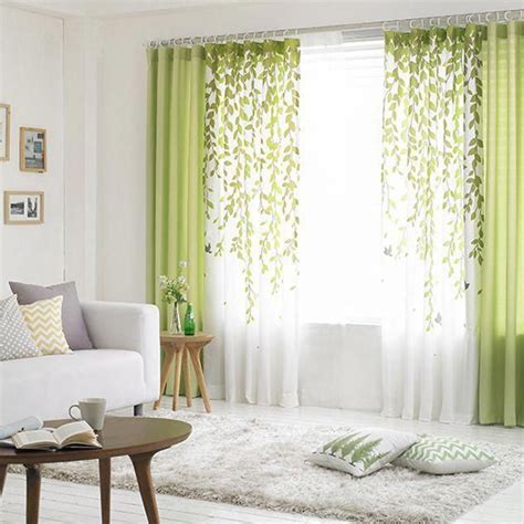 Green leaves，spring is coming. #countrylivingroom | Living room decor curtains, Pretty living ...