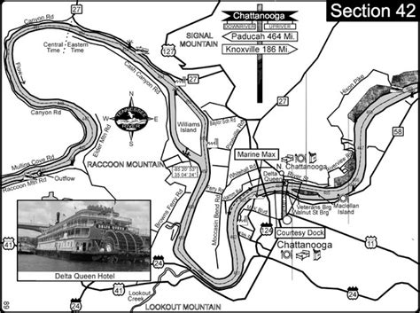 Chattanooga TN Tennessee River Map - chattanooga tn • mappery