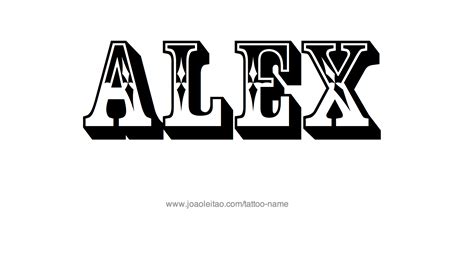 Alex Name Tattoo Designs