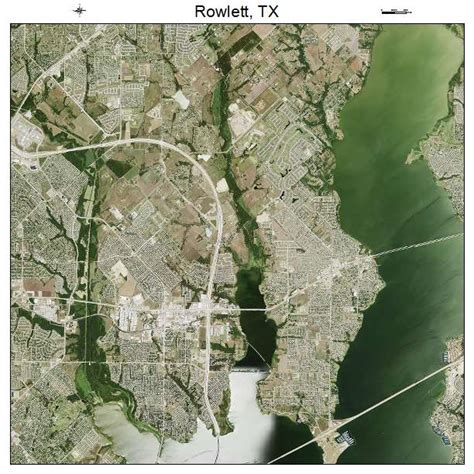 Aerial Photography Map of Rowlett, TX Texas