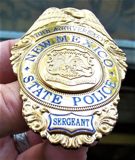 Collectors-Badges Auctions - New Mexico State Police Sergeant 70th Anniversary Badge