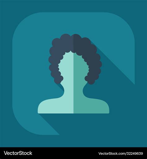 Flat modern design with shadow man silhouette Vector Image