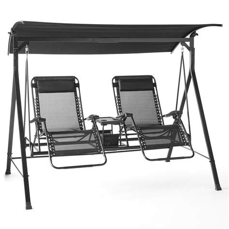 Mainstays Oversized 2-Person Zero Gravity Outdoor Reclining Swing, Multiple Colors - Walmart.com ...