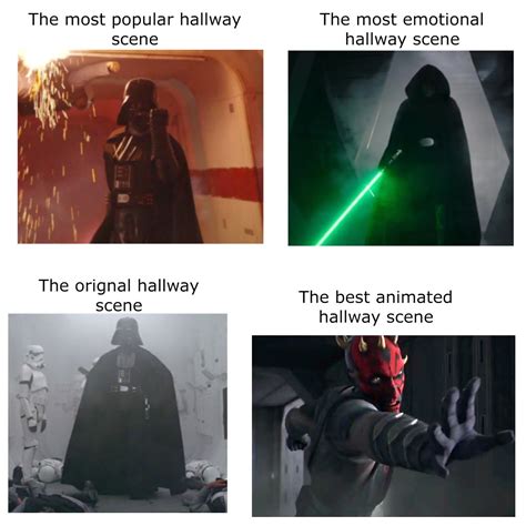 Hallway Scenes: A Star Wars Story : r/PrequelMemes