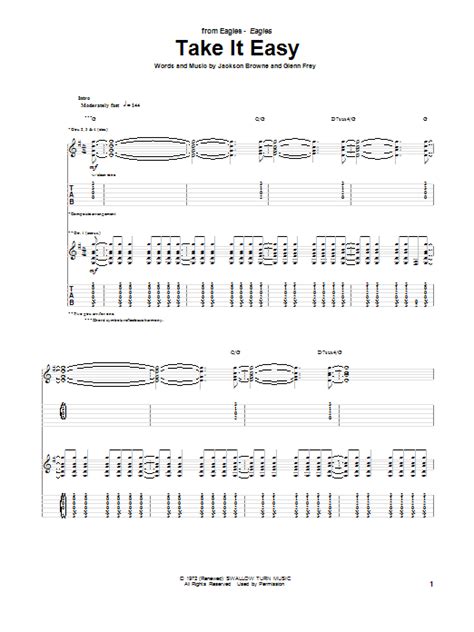 Take It Easy by Eagles - Guitar Tab - Guitar Instructor