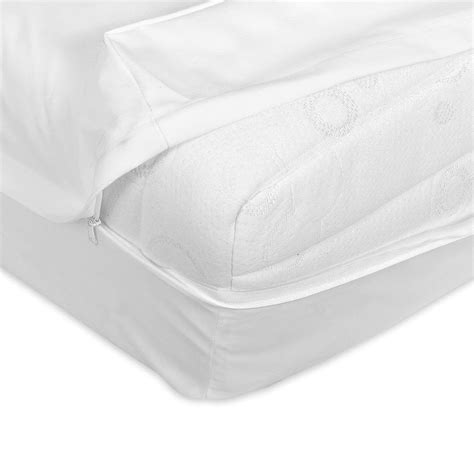 Zippered Fabric Mattress Cover Protector Waterproof & Hypoallergenic ...