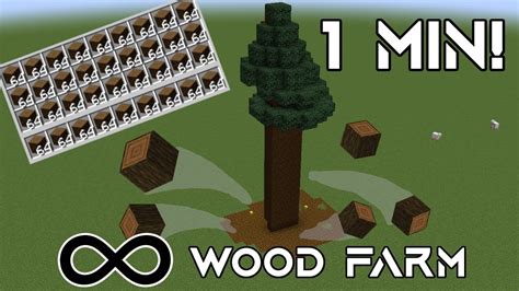 Fastest Minecraft wood farm | Minecraft 1.17 - YouTube