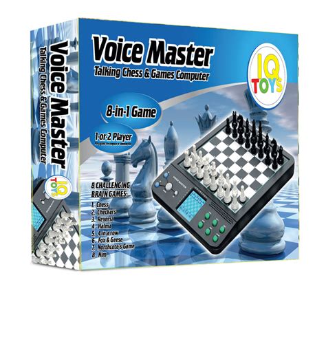 Voice Master Electronic Chess and Checkers Set with 8-In-1 Board Games ...