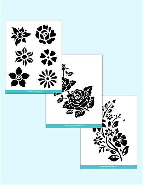 Free Downloadable Stencils: Large Flower for Painting