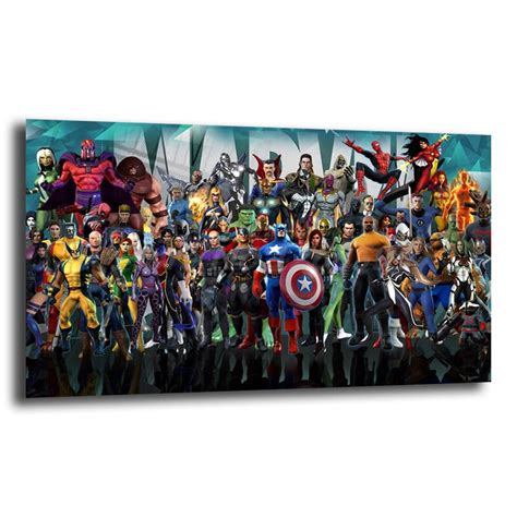 Avengers Canvas Wall Art Hd Printed Marvel Movies Super Heroes Figure Painting Living Room ...