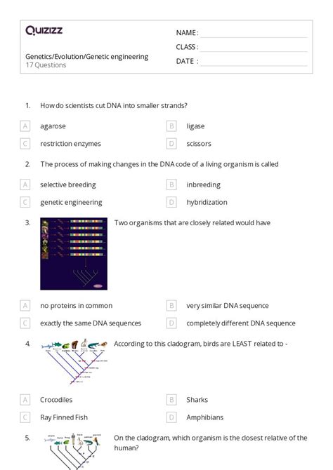 50+ genetic mutation worksheets on Quizizz | Free & Printable