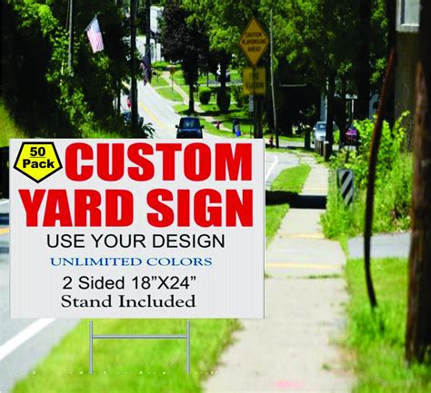 Custom Yard Signs 50pack Size 18X24 Printed Full Color 2-sided - Etsy