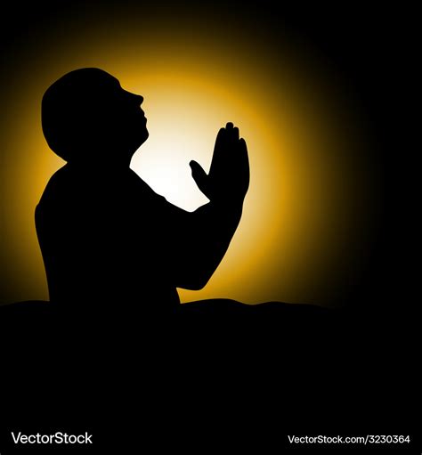 Man Praying Silhouette Vector Clipart Image Free Stoc - vrogue.co