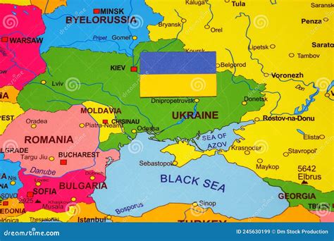 Ukraine on the Political Map Stock Image - Image of territory, country ...