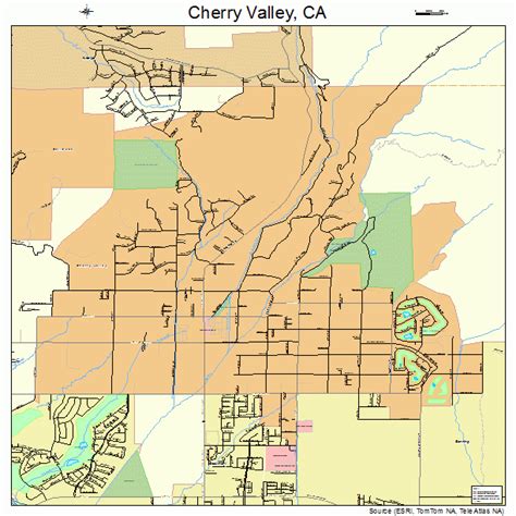 Cherry Valley California Street Map 0612916