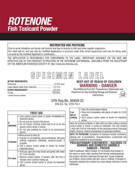 Prentox Rotenone Fish Toxicant Powder - Center for Fisheries Technology and Collaboration