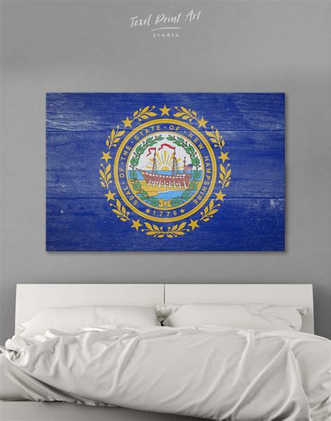 New Hampshire Flag Canvas Wall Art | TexelPrintArt