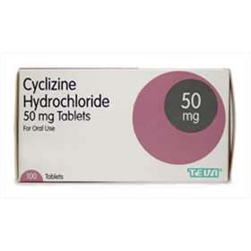 Cyclizine Hydrochloride 50mg 100 Tablets - ExpressChemist.co.uk - Buy ...